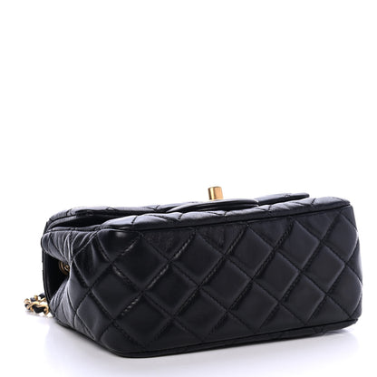 Chanel Lambskin Quilted Mini Pearl Crush Flap Black 3 of 4