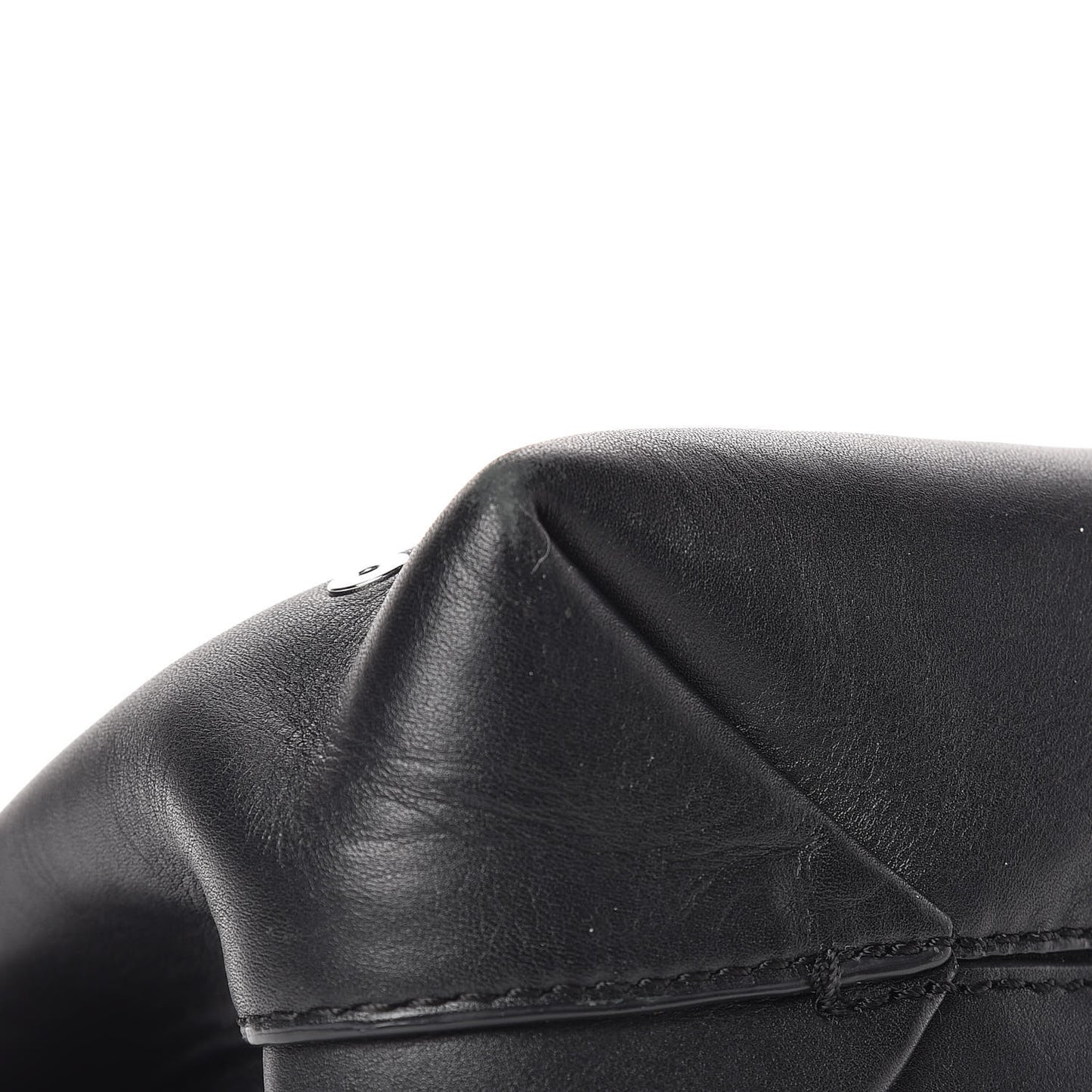 Lambskin Small Eyelets Marion Tote Black Silver Hardware