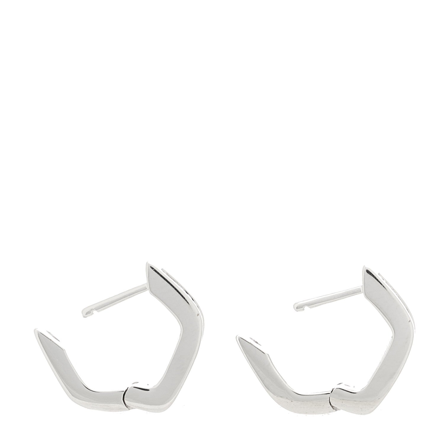 Anita Ko 18K White Gold Diamond Baguette Georgie Huggie Earrings 3 of 5