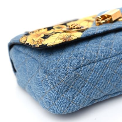 Versace Denim Barocco Printed Icon Small Crossbody Bag Blue 7 of 10
