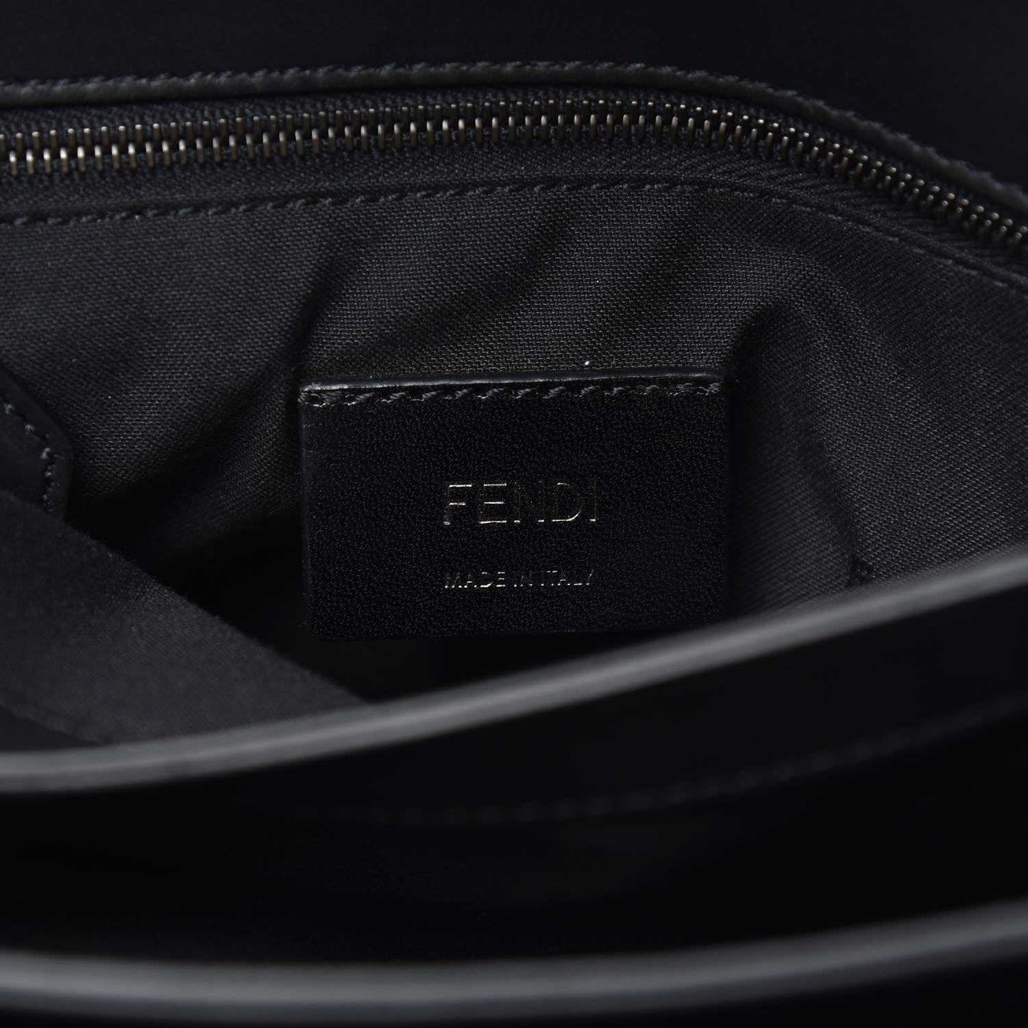 Fendi Vitello Century Grace FF Embossed Top Handle Clutch Black 6 of 9