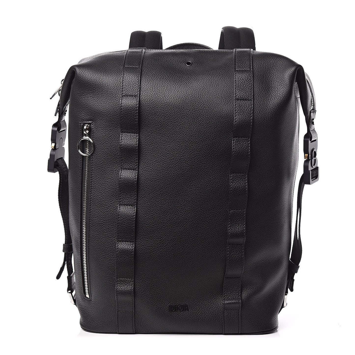 Grained Calfskin Safari Backpack Black