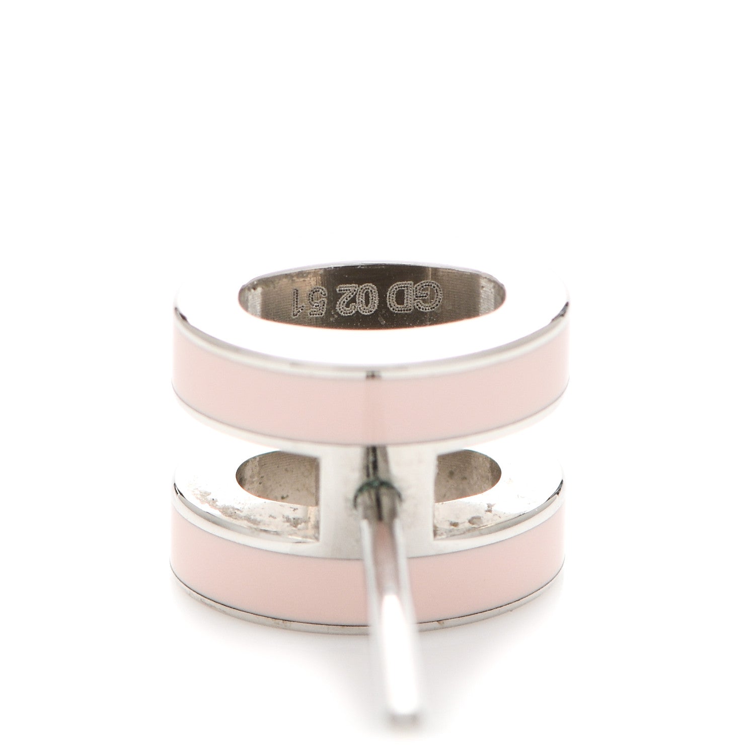 Hermes Palladium Lacquered Mini Pop H Earrings Rose Dragee 4 of 6