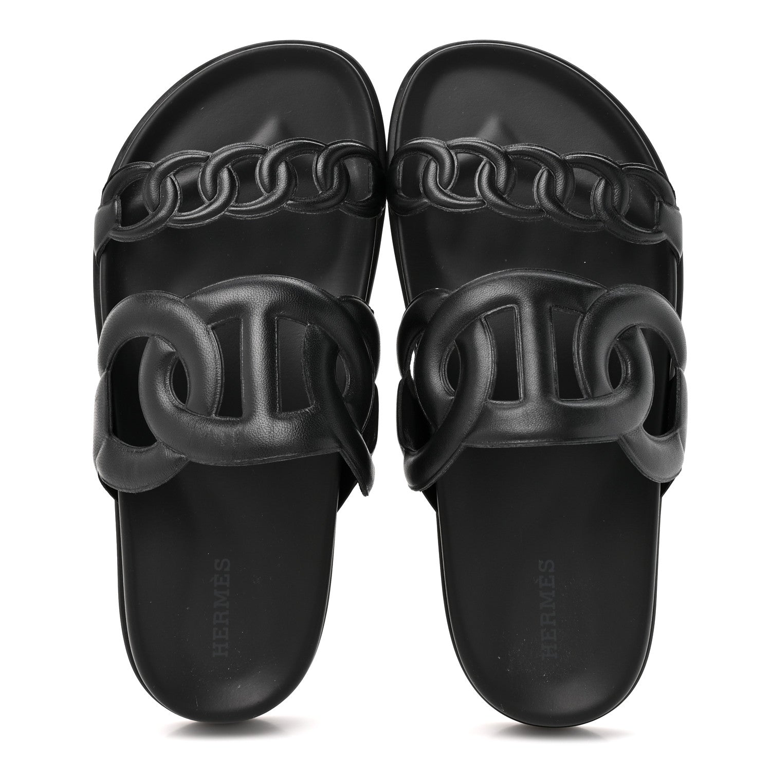 Hermes Nappa Extra Sandals 37 Black 2 of 9