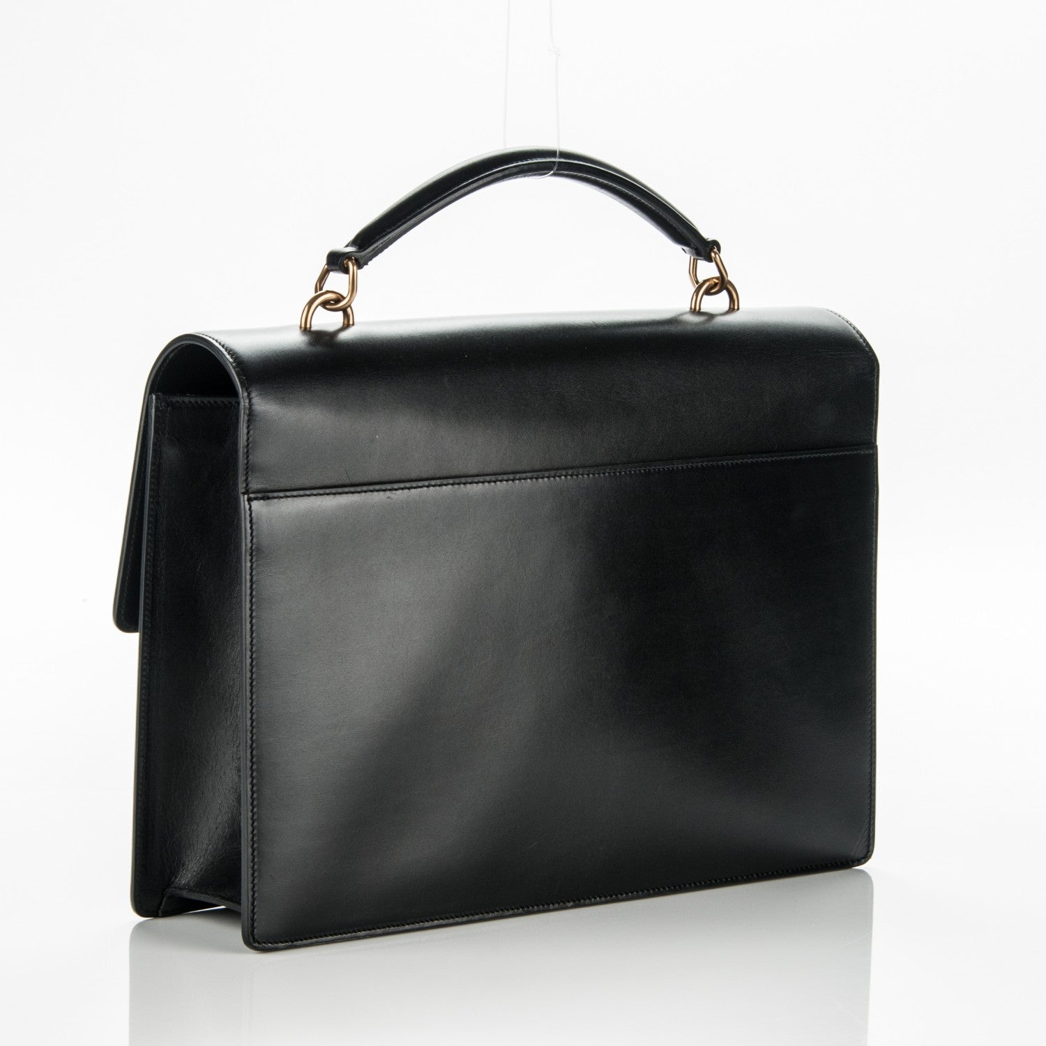 Saint Laurent Calfskin Large Highschool Satchel Black 3 of 6
