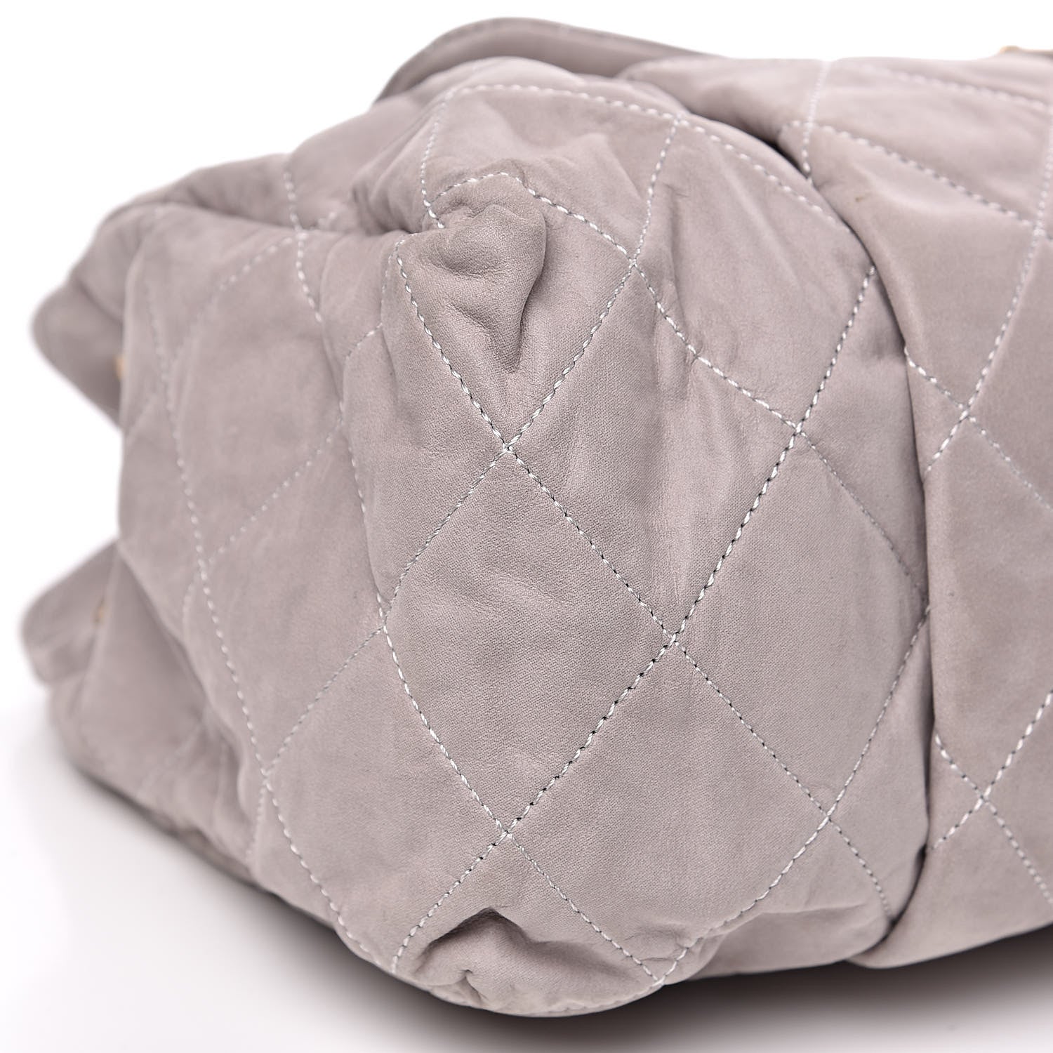 Chanel Iridescent Calfskin Large Chic Quilt Flap Gris 8 of 13