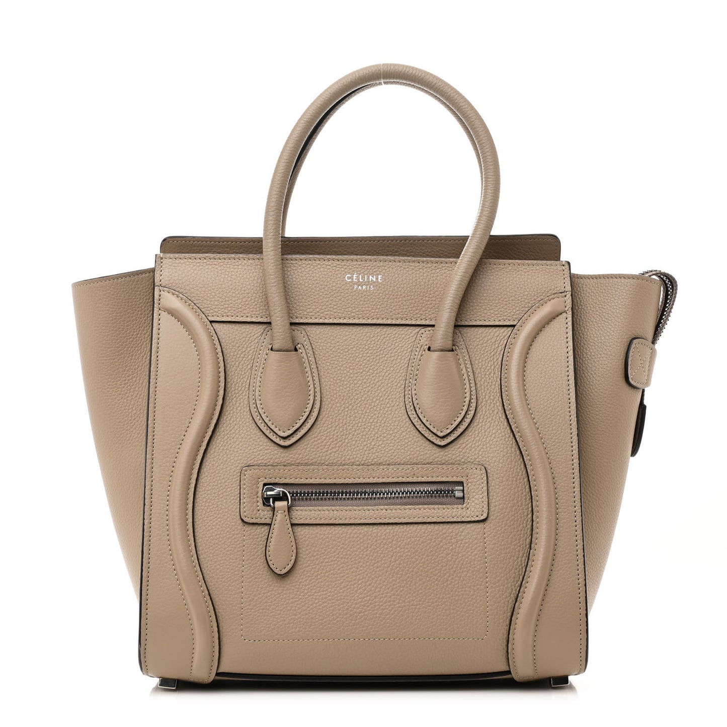 Drummed Calfskin Micro Luggage Dune