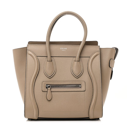 Celine Drummed Calfskin Micro Luggage Dune 1 of 10
