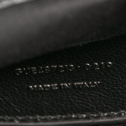 Saint Laurent Sheepskin Matelasse Chevron Monogram Medium College Bag Black 7 of 14