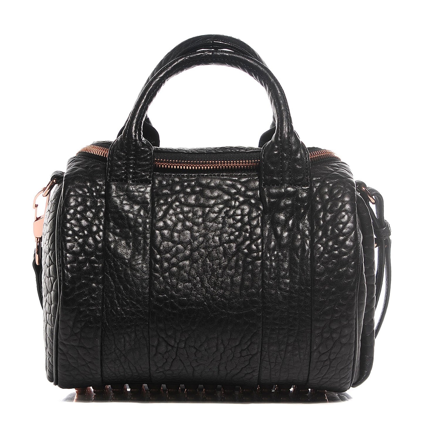 Pebbled Lambskin Rockie Black Rose Gold Hardware
