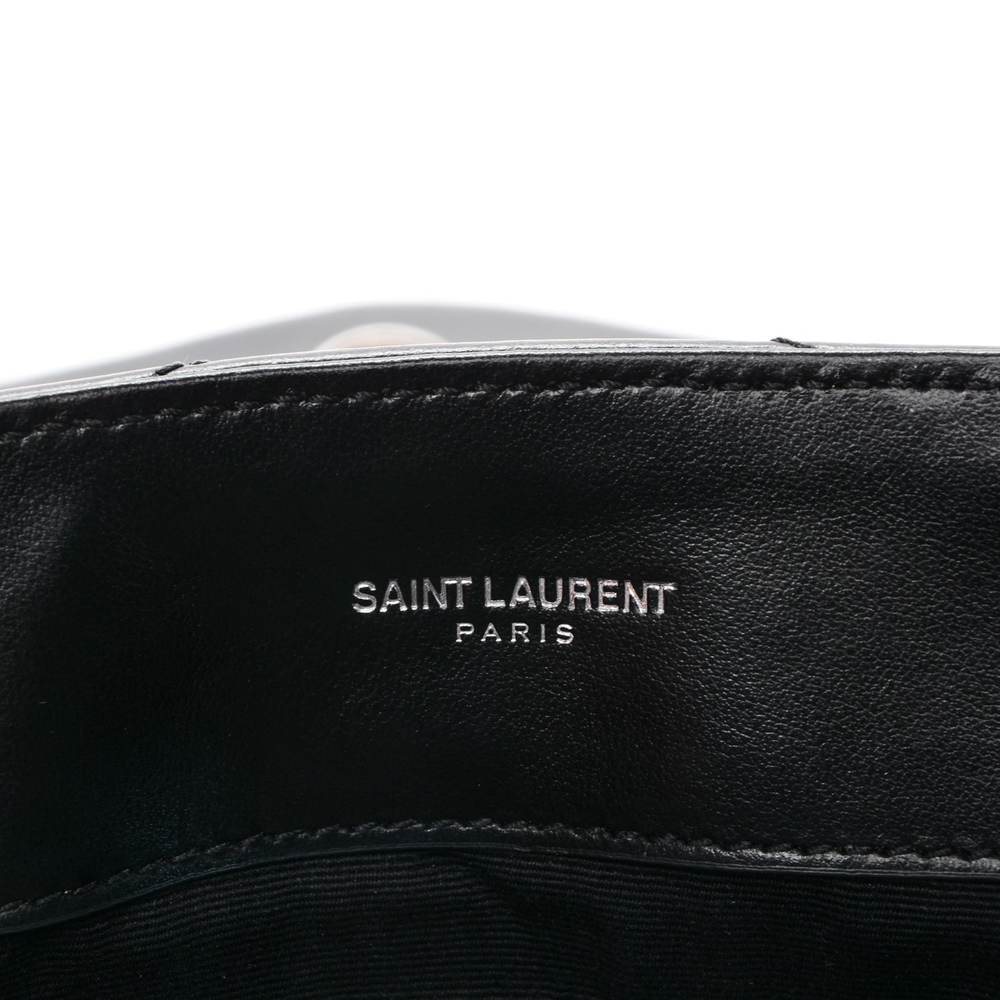 Calfskin Y Quilted Monogram Medium Loulou Chain Satchel Black