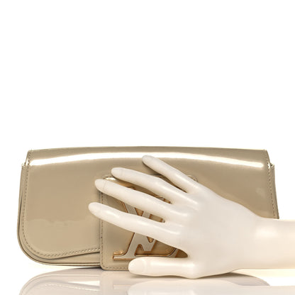 Louis Vuitton Patent Sobe Clutch Blanc Corail 2 of 12