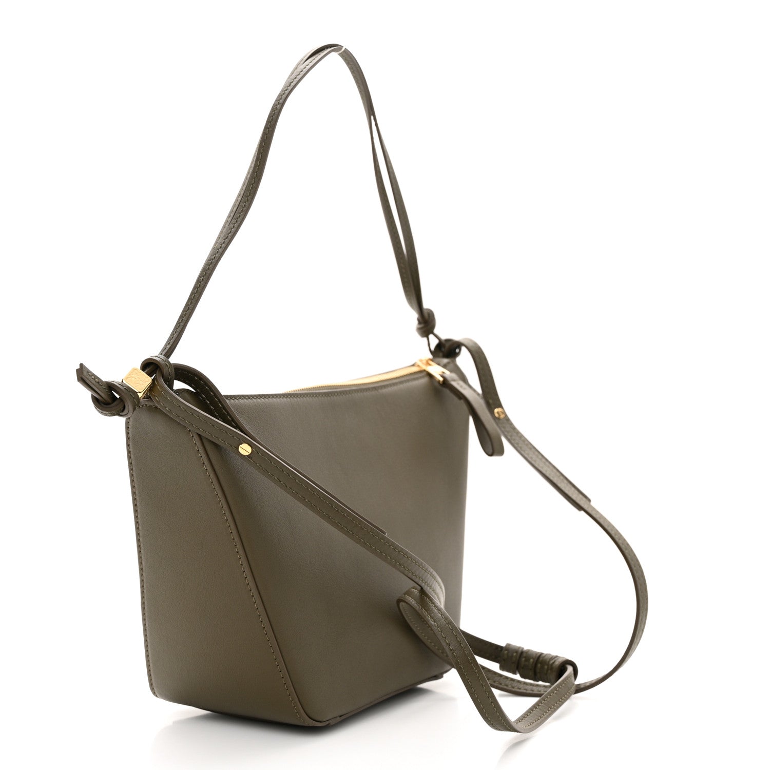 Loewe Calfskin Mini Hammock Hobo Dark Khaki Green 3 of 11