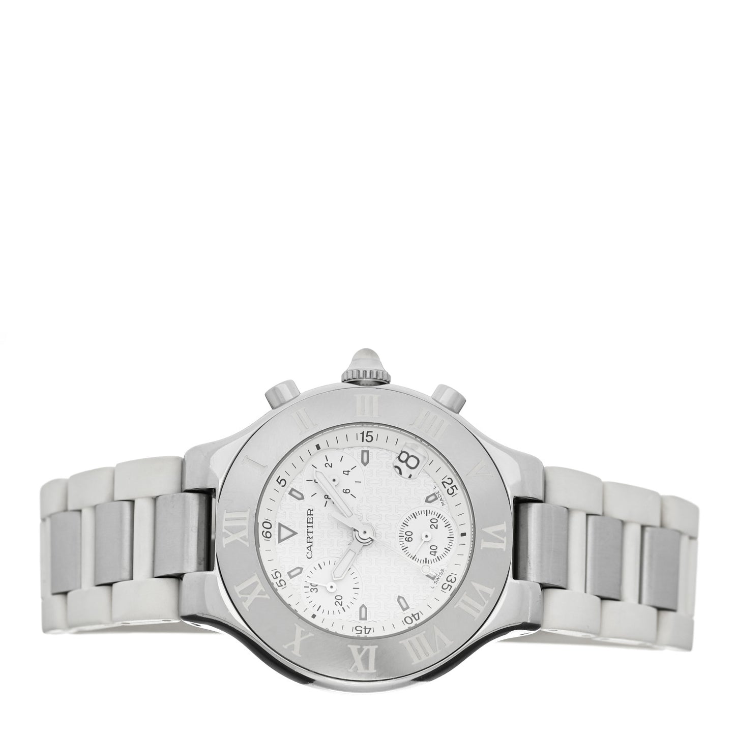 Stainless Steel Rubber 38mm Must 21 Chronoscaph Quartz Watch
