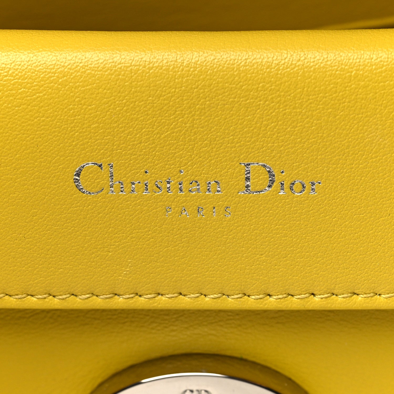 Christian Dior Smooth Calfskin Bi-Color Mini Be Dior Flap Bright Yellow Rose Dragee 6 of 12