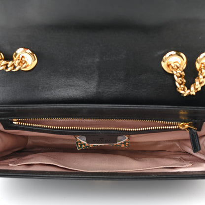 Gucci Vitello Palmellato Lux Crystal Medium Rajah Shoulder Bag Black 4 of 10