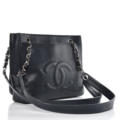 Chanel Caviar Flap Shoulder Bag Navy 3 of 11