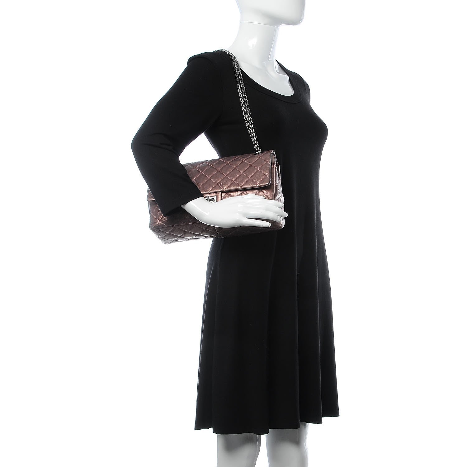 Chanel Metallic Aged Calfskin Quilted 2.55 Reissue 226 Flap Light Purple 3 of 8