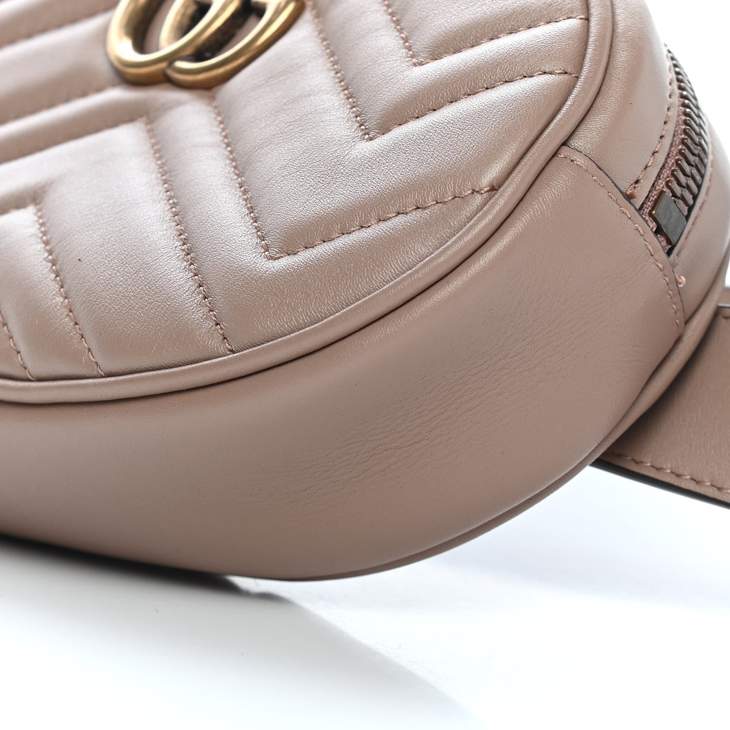 Gucci Calfskin Matelasse GG Marmont Belt Bag 85 34 Porcelain Rose 9 of 10