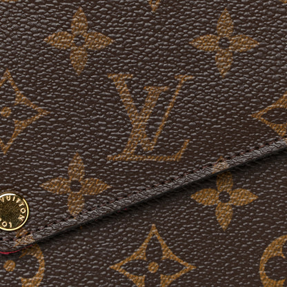 Louis Vuitton Monogram Pochette Felicie Chain Wallet Fuchsia 7 of 11