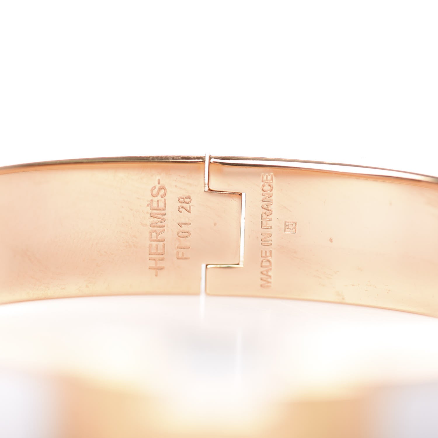 Hermes Enamel Narrow Clic Clac H Bracelet PM White 3 of 5