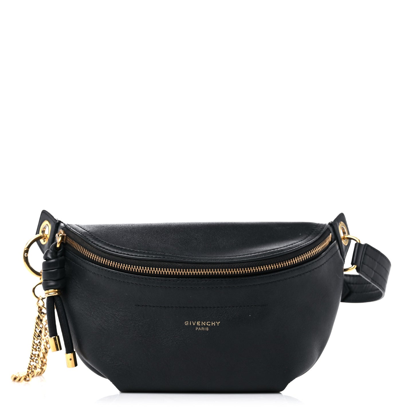 Calfskin Mini Whip Belt Bag Black