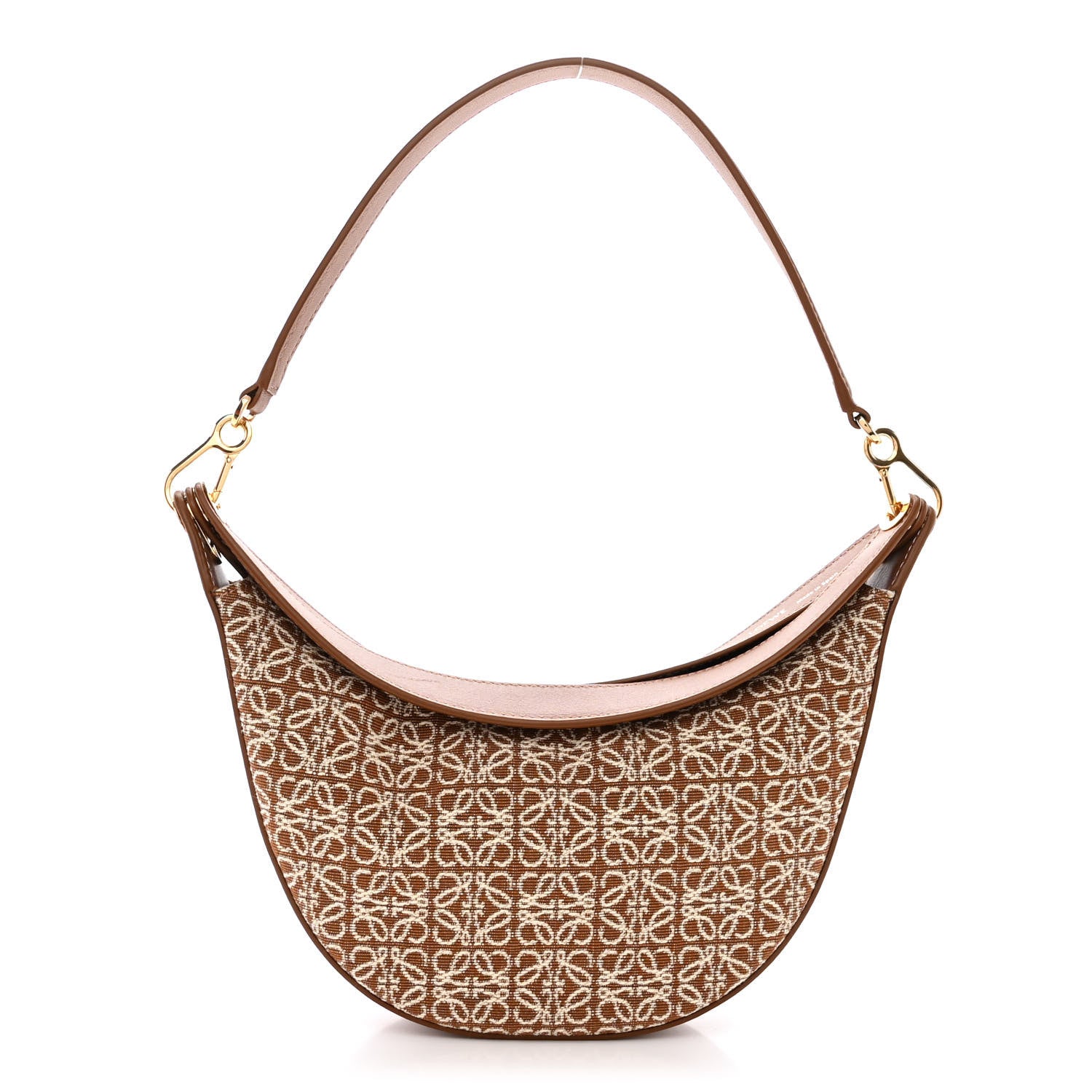 Loewe Jacquard Anagram Calfskin Small Luna Bag Tan Pecan 1 of 11