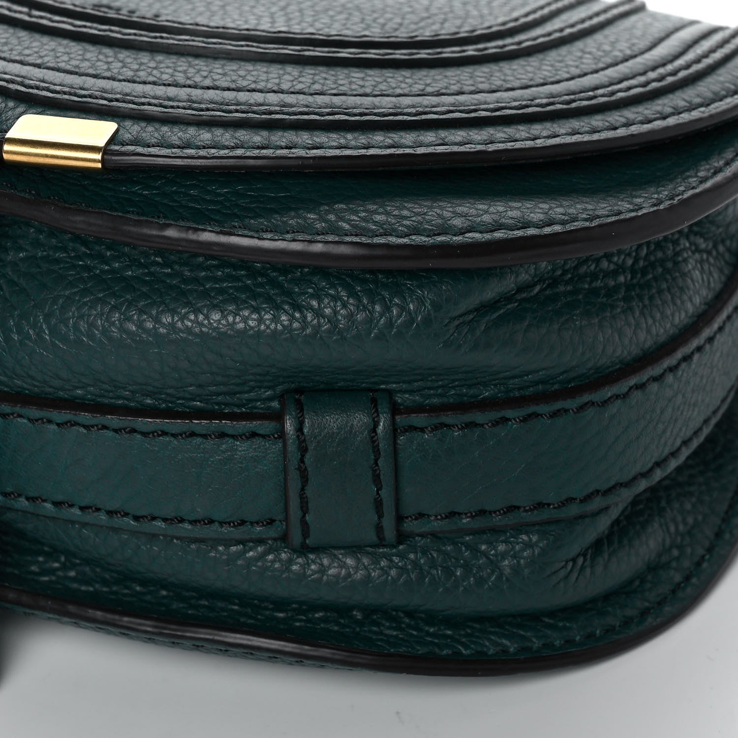 Chloe Calfskin Mini Marcie Round Crossbody Bag Teal 7 of 12