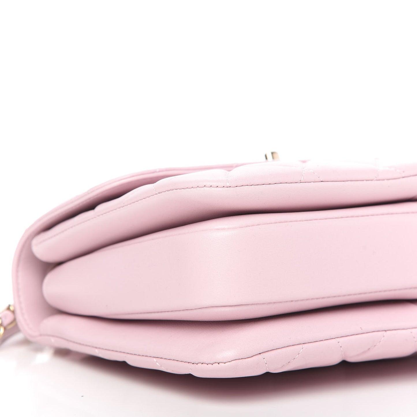 Lambskin Quilted Small Trendy CC Flap Dual Handle Bag Light Pink