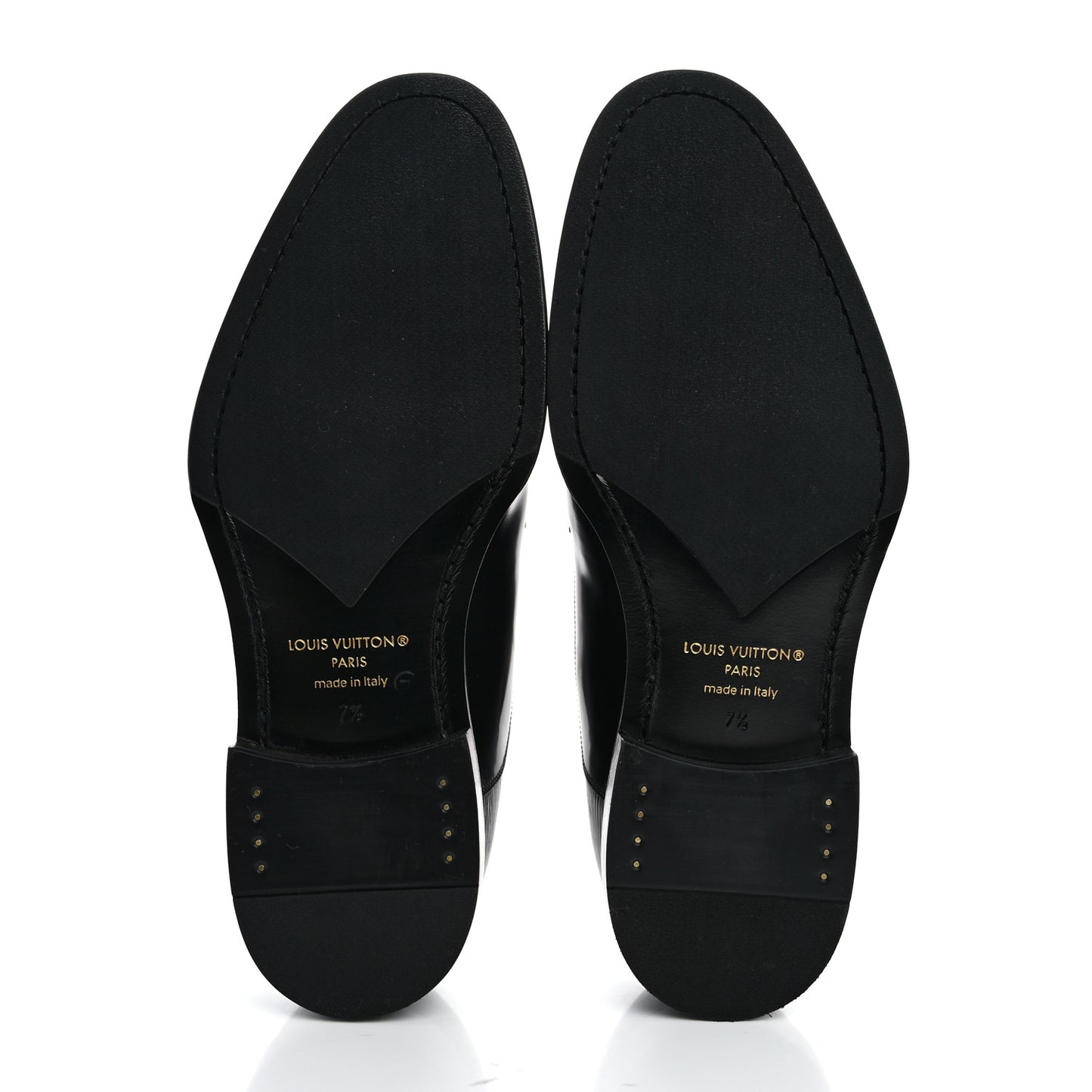 Epi Calfskin Mens Kensington Derby Lace Up Shoes 7.5 Black