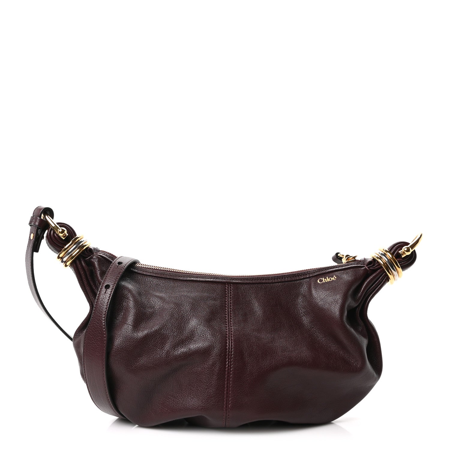 Chloe Grained Calfskin Small Bracelet Hobo Bag Grenat 1 of 10