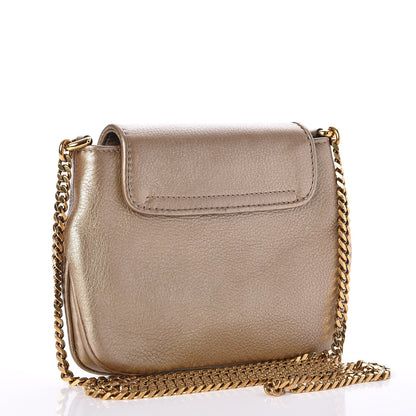 Gucci Pebbled Calfskin Small 1973 Chain Shoulder Bag Champagne 3 of 7