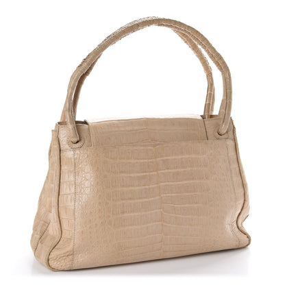 Nancy Gonzalez Crocodile Shoulder Bag Beige 3 of 10