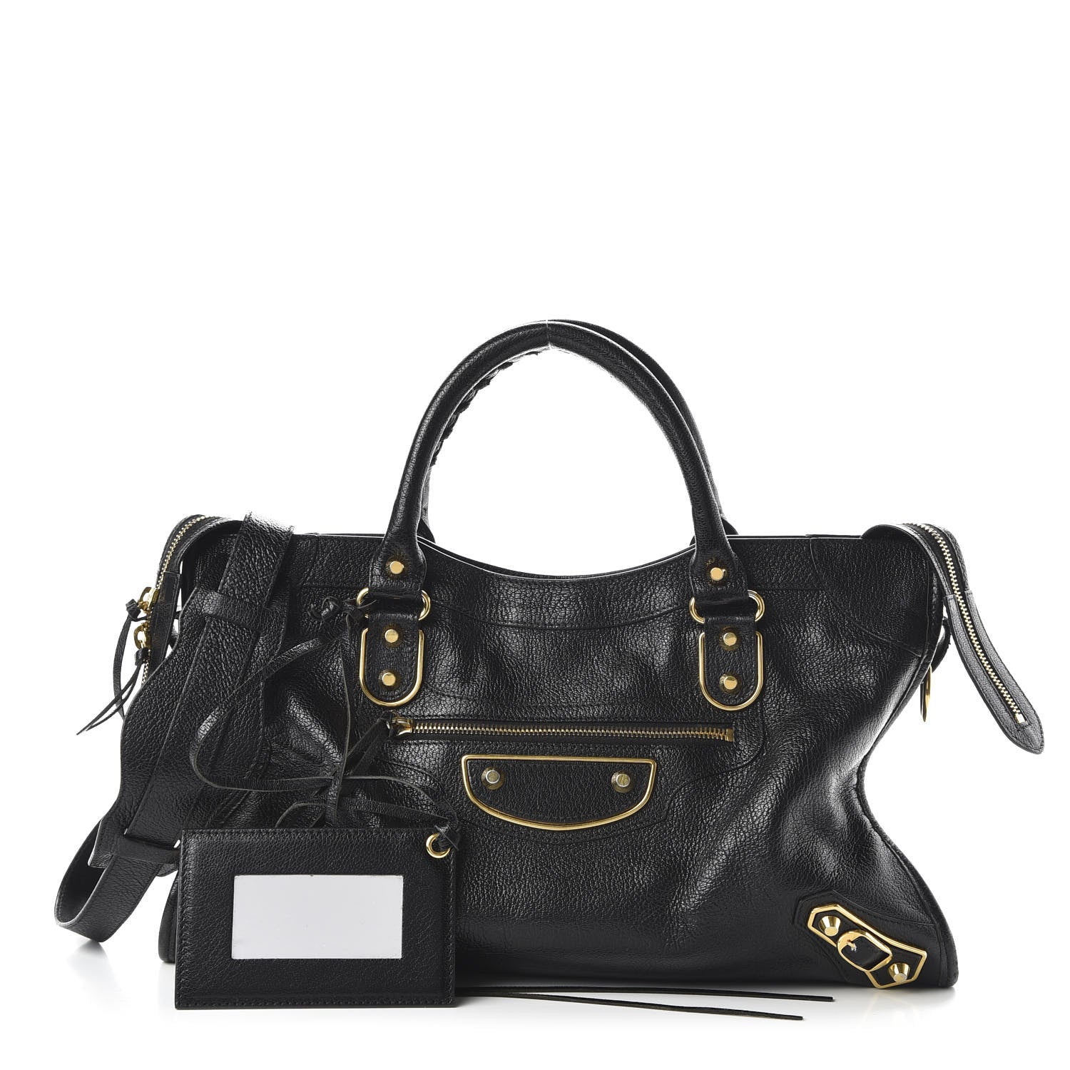 Balenciaga Chevre Gold Metallic Edge Hardware City Black 1 of 9