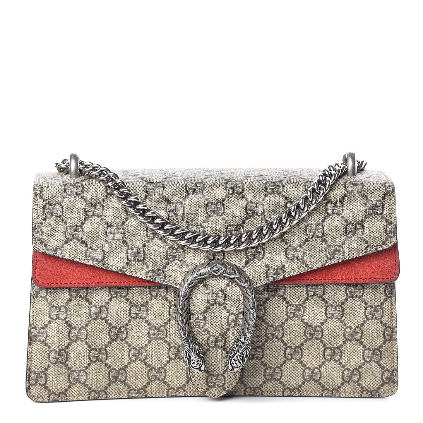 GG Supreme Monogram Small Dionysus Shoulder Bag Red