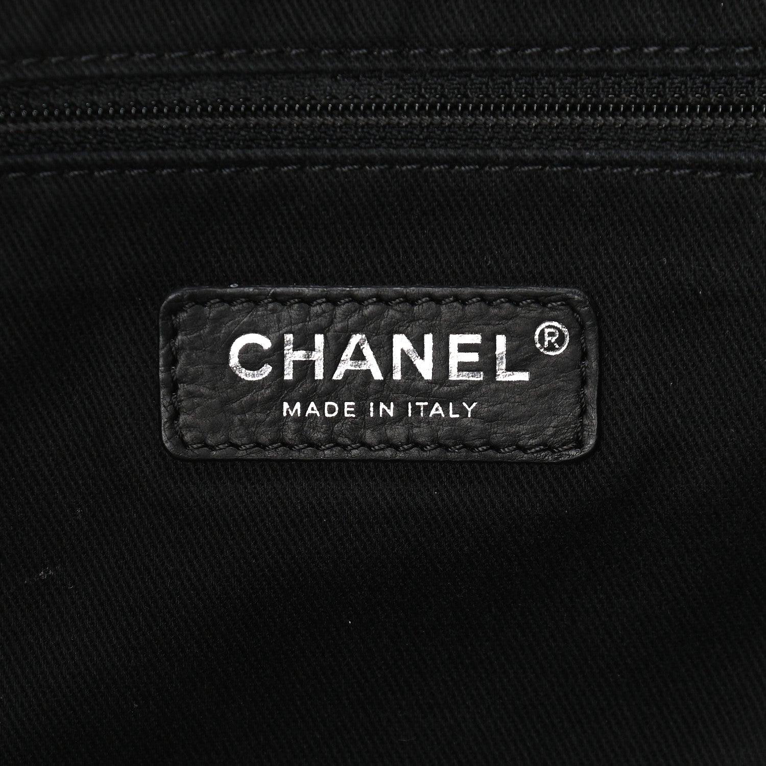 Chanel Mixed Fibers Shopping Bag Blue Beige 6 of 13