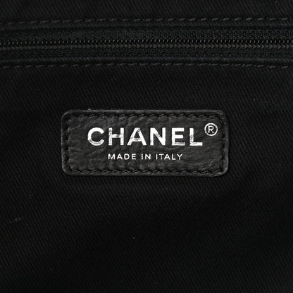 Chanel Mixed Fibers Shopping Bag Blue Beige 6 of 13