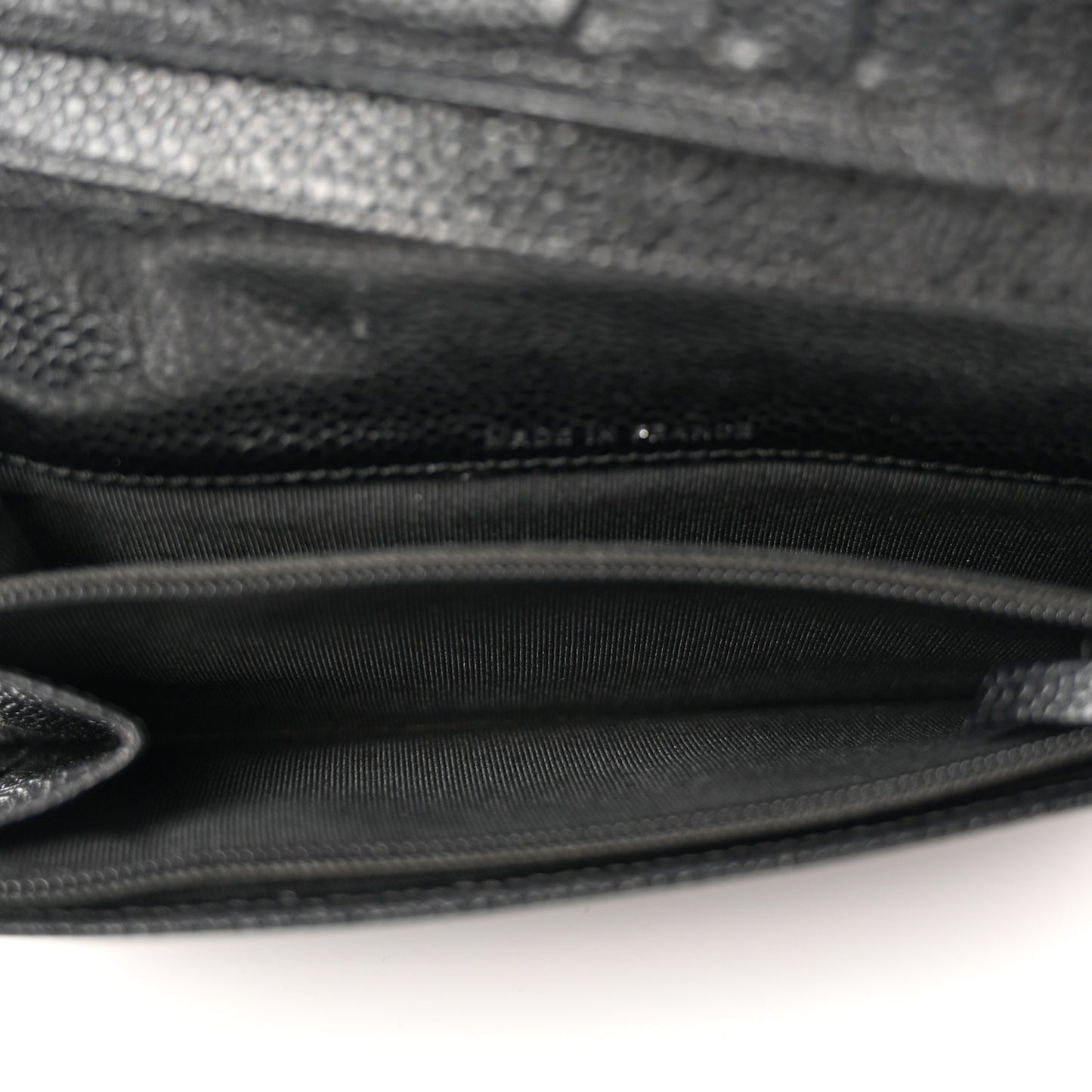 Caviar Quilted Yen Wallet Black