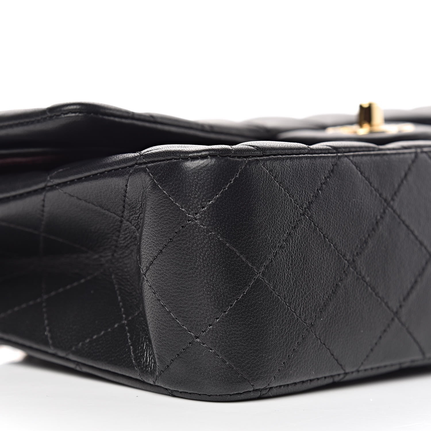 Chanel Lambskin Quilted Medium Double Flap Black 8 of 9
