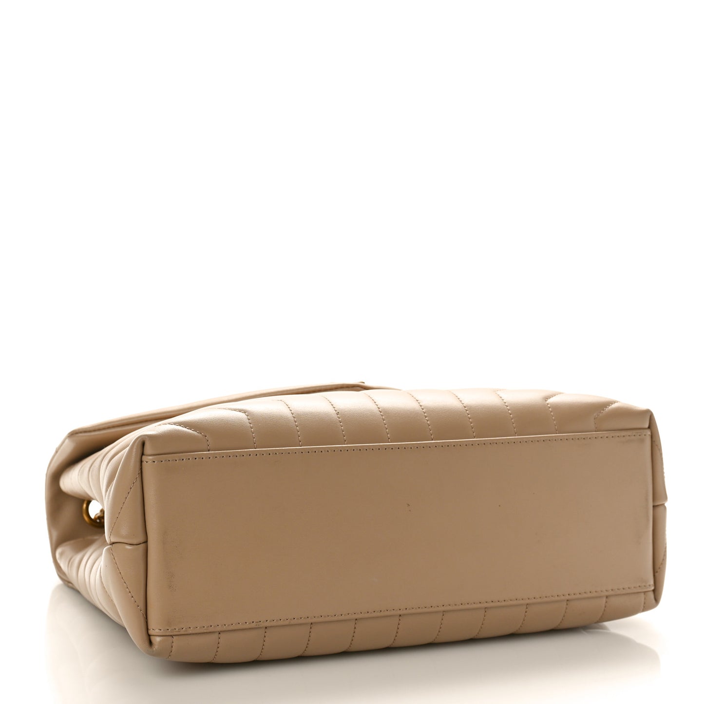 Calfskin Y Quilted Monogram Medium Loulou Chain Satchel Dark Beige