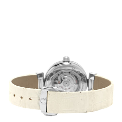 Omega Stainless Steel Calfskin Diamond Mother of Pearl 34mm De Ville Ladymatic Co-Axial Automatic Watch 425.33.34.20.55.001 3 of 5