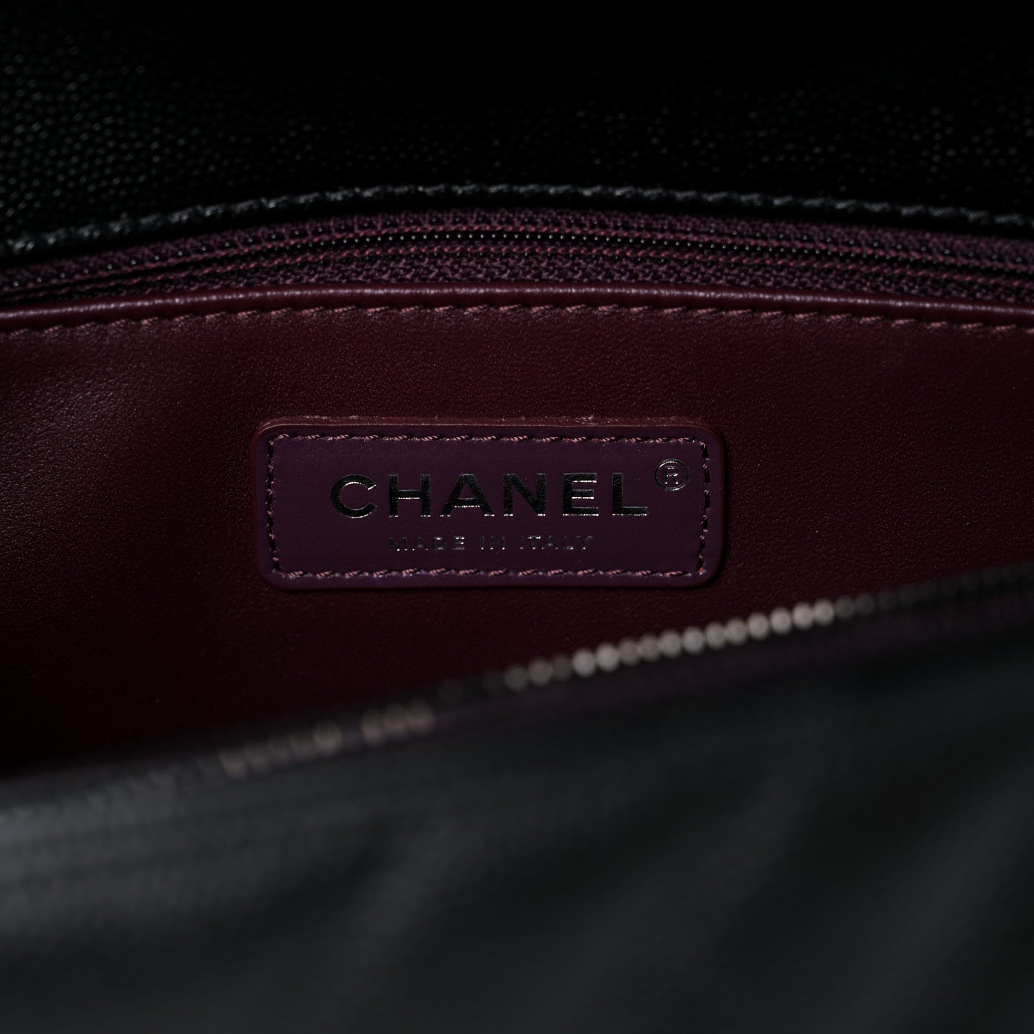 Chanel Caviar Chevron Quilted Small Coco Handle Flap So Black 6 of 12