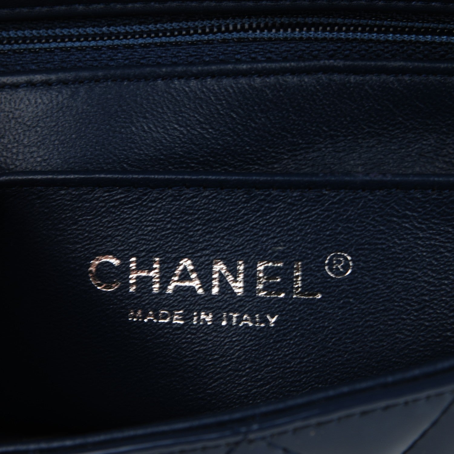 Chanel Patent Quilted Mini Rectangular Flap Navy Blue 6 of 8
