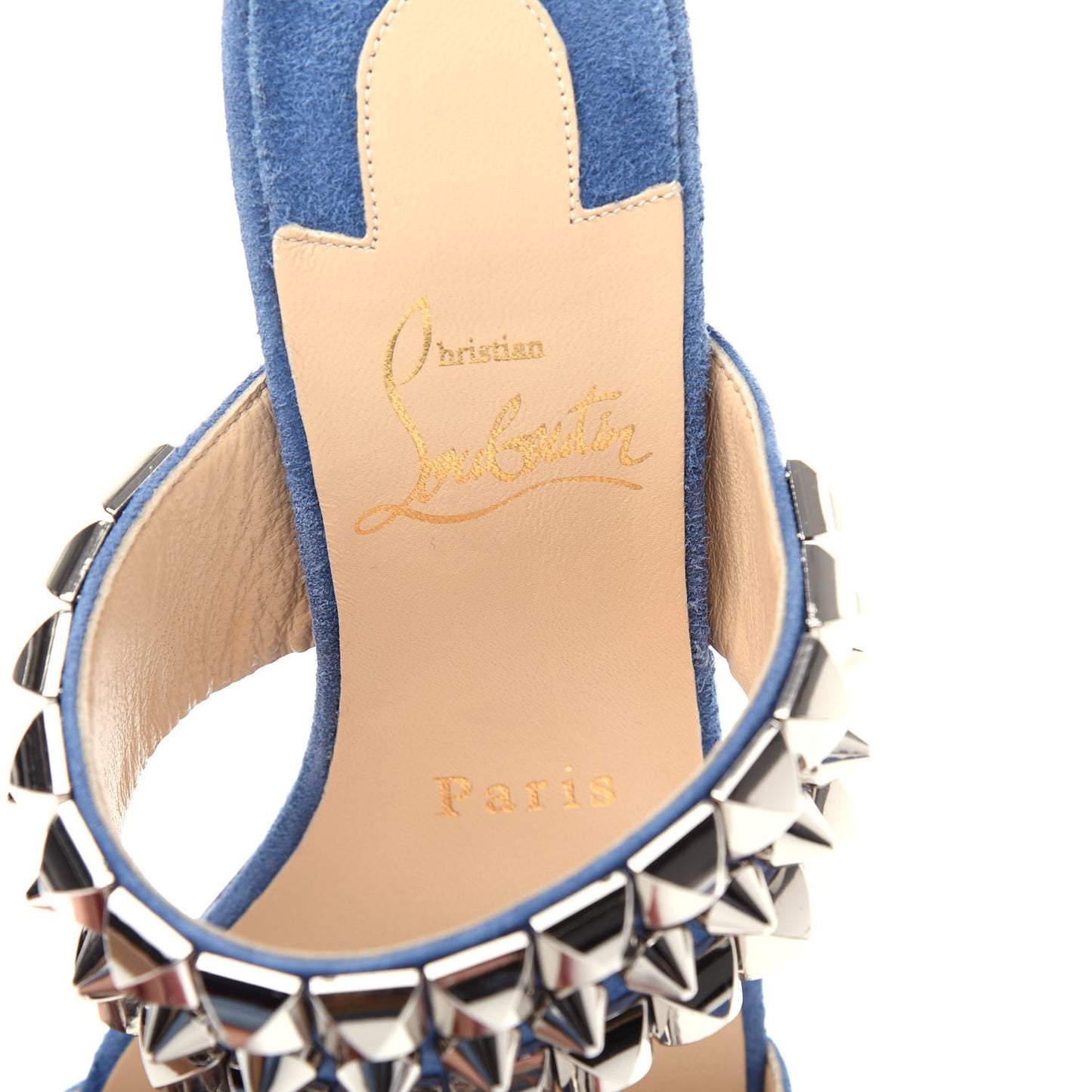 Suede Studded Tina Goes Mad 55 Slide Sandals 35 Version Jeans