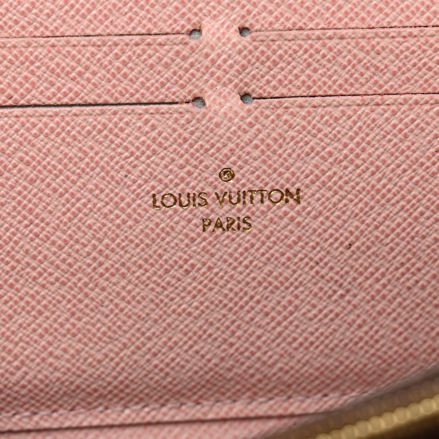 Damier Ebene Clemence Wallet Rose Ballerine