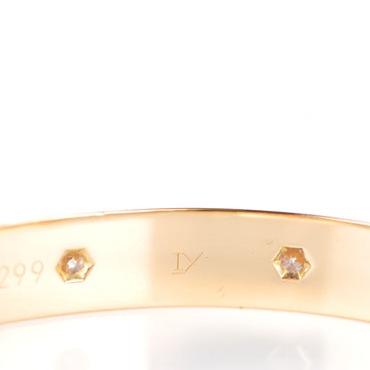 Cartier 18K Yellow Gold 10 Diamond LOVE Bracelet 16 5 of 6