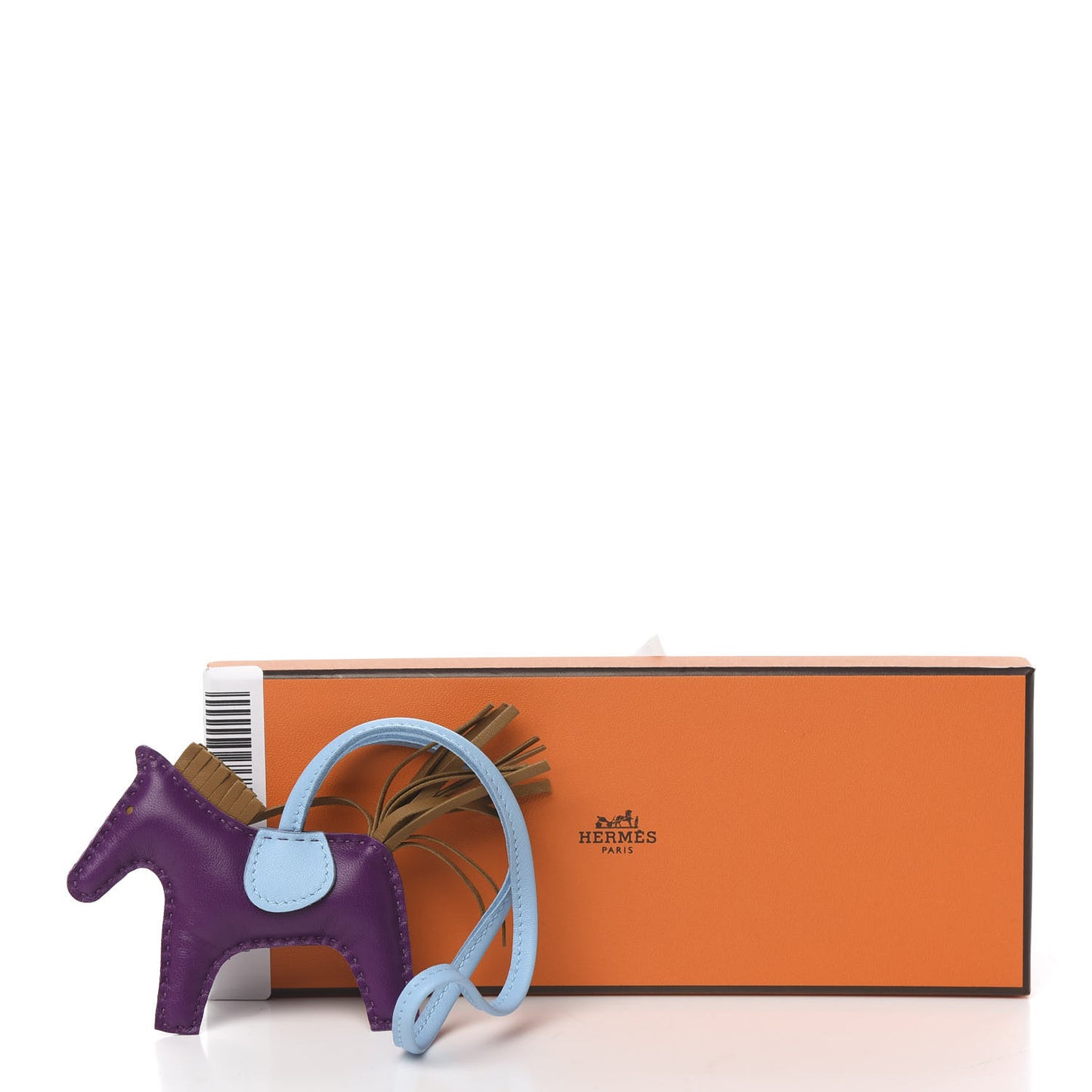 Milo Lambskin Grigri Rodeo Horse Bag Charm PM Violet Celeste Kraft
