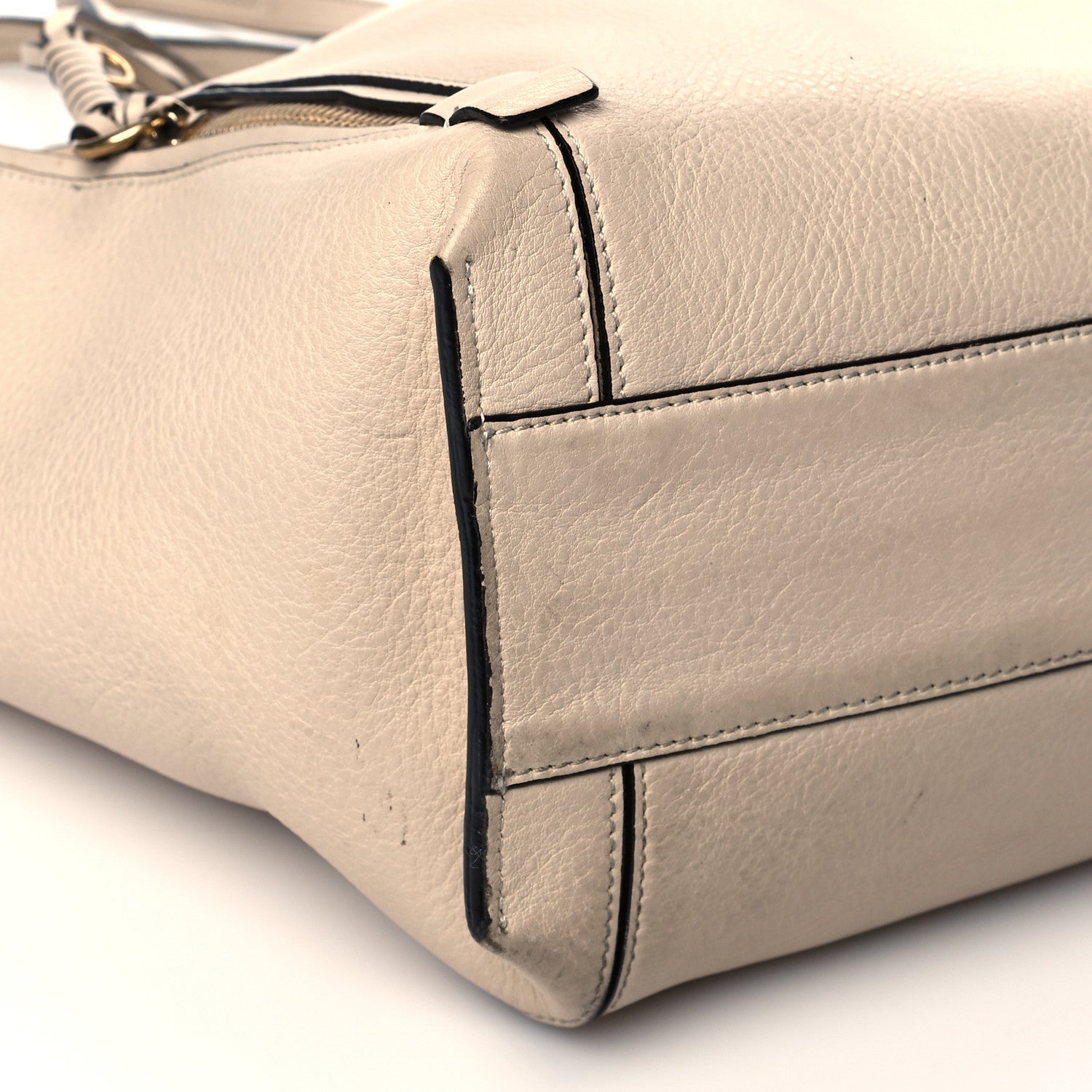 Chloe Calfskin Small Milo Shopping Tote Pearl Beige 9 of 12