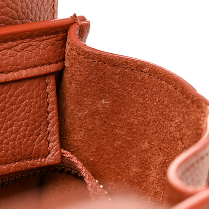 Celine Drummed Calfskin Nano Luggage Terracotta 12 of 12