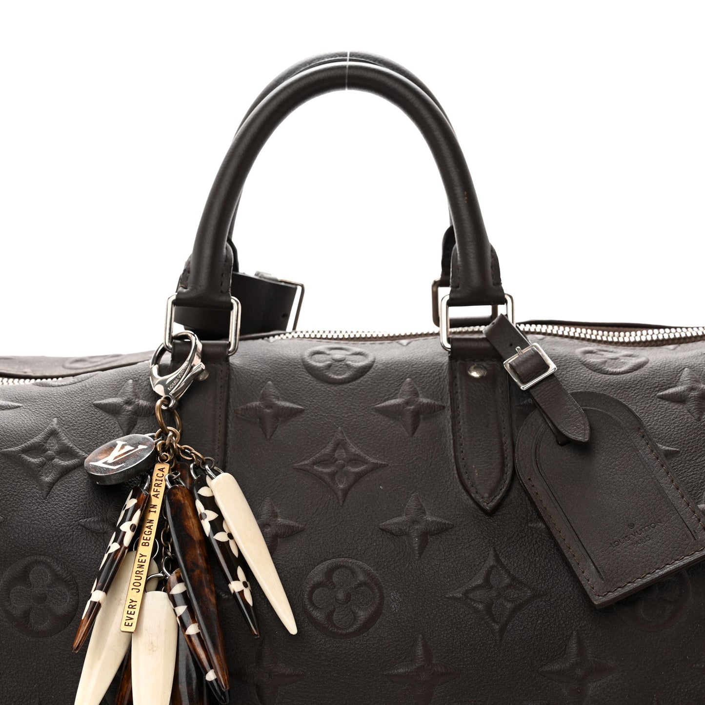 X EDUN Monogram Revelation Keepall 45 Bandouliere Brown